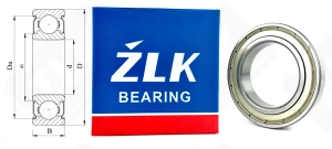 Подшипник шариковый 80110 (6010ZZ) 50×80×16 мм