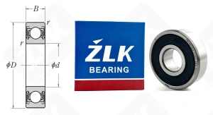 Подшипник 180201 Ш4 (62012RS) радиальный шариковый 12-32-10 мм