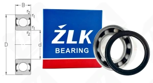 Подшипник 180105 (60052RS) радиальный шариковый гибридный 25-47-12 мм