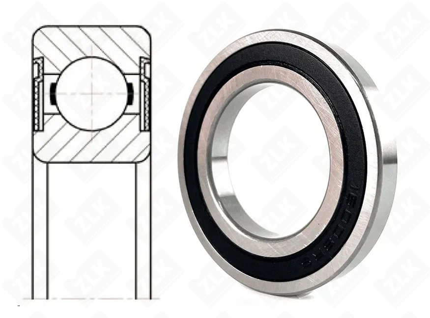 Подшипник шариковый 7000108-2RS (16008 2RS) 40×68×9 мм Россия