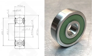 Подшипник B15-86AT1XDDG3 радиальный шариковый 15-47-14 мм