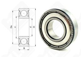 Подшипник 80102 (6002ZZ) радиальный шариковый 15-32-9 мм