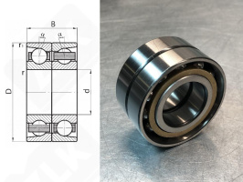 Подшипник 3286844 Н радиально-упорный шариковый 220-270-37 мм