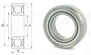 Подшипник MR148 ZZ радиальный шариковый 8-14-4 мм