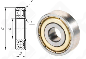 Подшипник R16/22,5EP радиально роликовый 16-20-22,5 мм