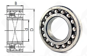 Подшипник 1209 (1209) радиальный шариковый самоустанавливающийся 45-85-19 мм