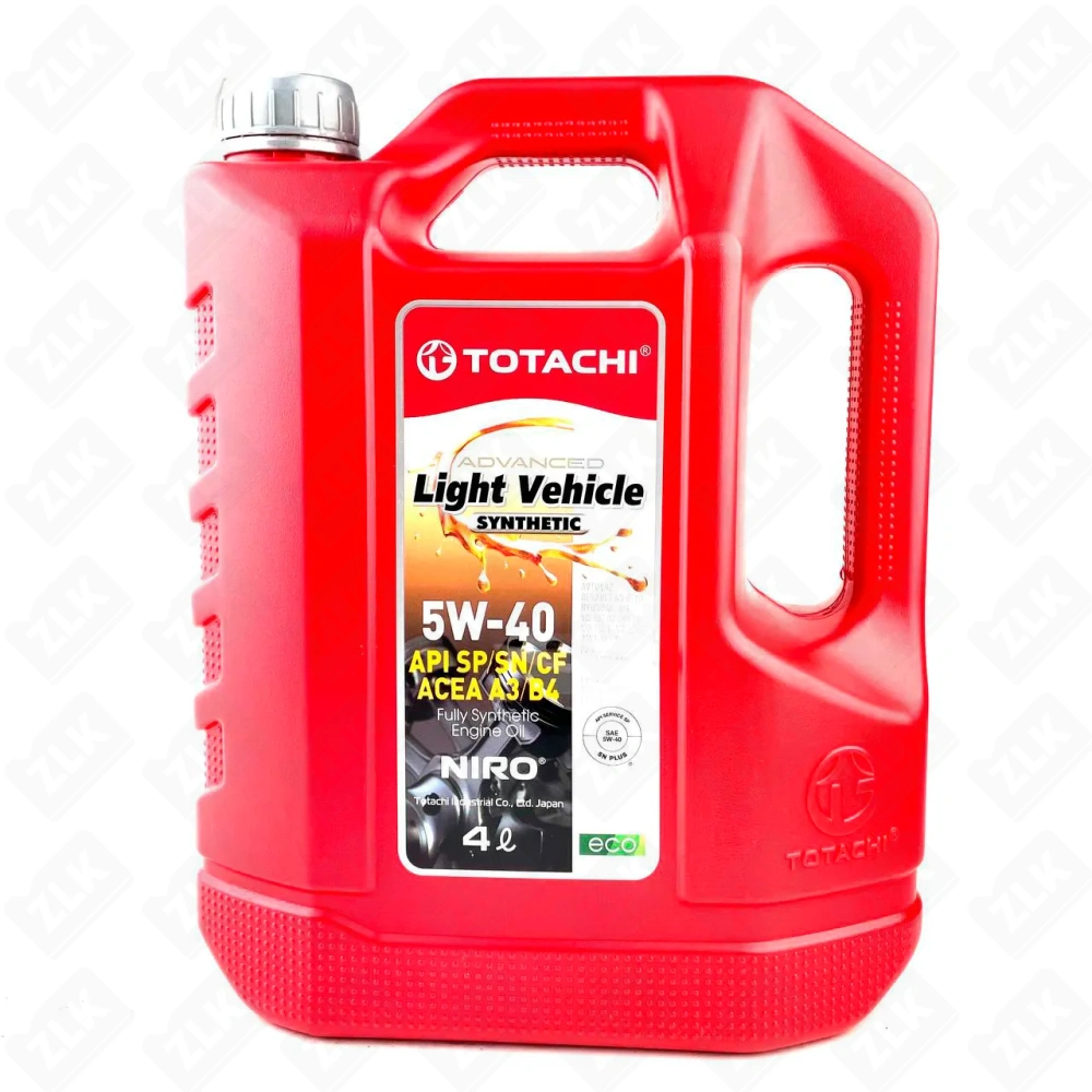 Масло моторное 5W-40 синтетическое 4л универсальное TOTACHI NIRO LVSAE API SP/SN+, SN/CF, ACEA A3/B4