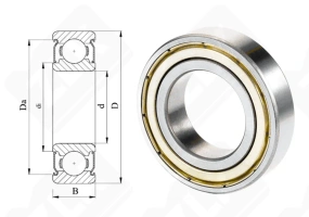 Подшипник 80106 (6006ZZ) радиальный шариковый 30-55-13 мм