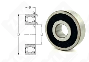 Подшипник 180028 (6282RS) радиальный шариковый 8-24-8 мм