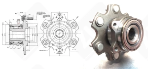 Подшипниковый ступичный узел JWB3189 радиально-упорный роликовый конический 34,48-169-96,5 мм