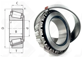 Подшипник HM813849/HM813810 радиально-упорный роликовый конический 71-127-36 мм