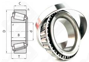Подшипник JL69349A/JL69310 радиально-упорный роликовый конический 38-63-17 мм