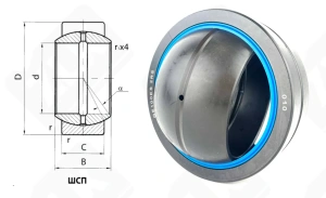 Подшипник GE100ES 2RS шарнирный 100-150-70 мм