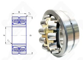 Подшипник 3680 Н (22380EW33MH) радиальный роликовый самоустанавливающийся 400-820-243 мм