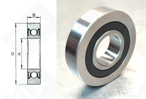 Подшипник LR205NPP радиальный шариковый 25-62-15 мм