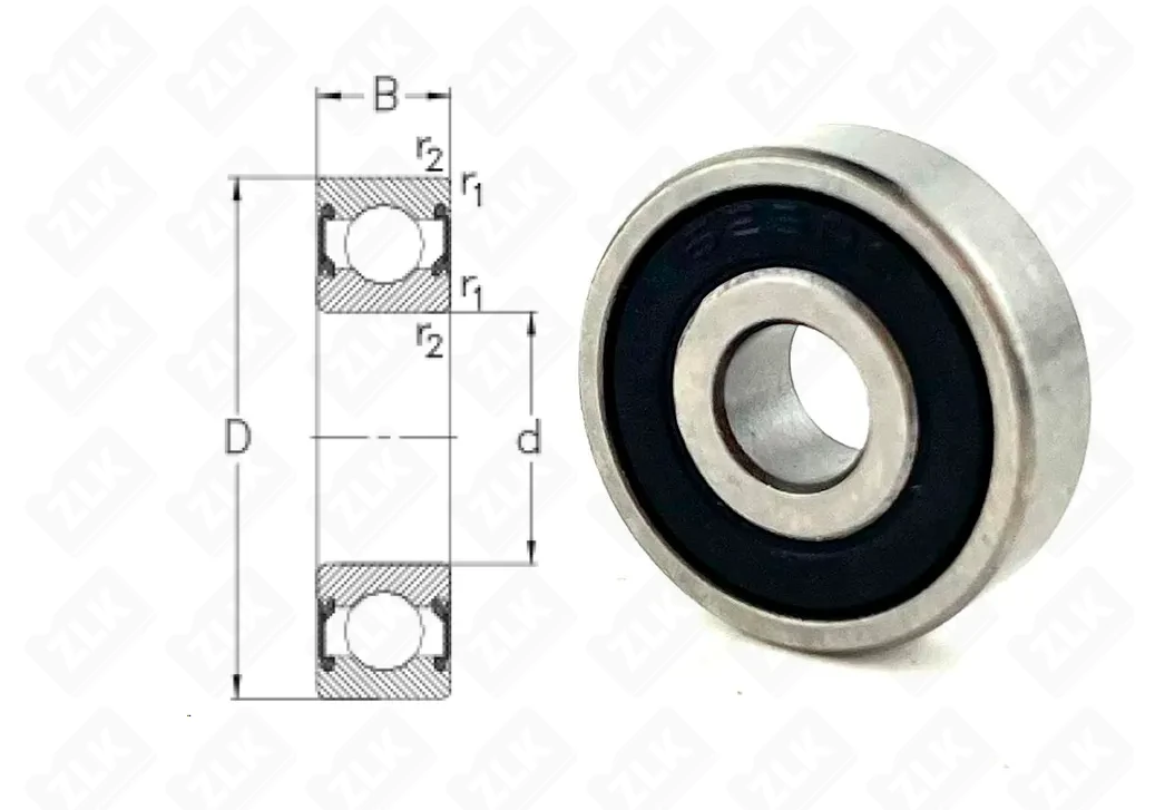 Подшипник шариковый 180025 (625-2RS) 5×16×5 мм Neutral