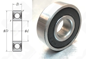 Подшипник 180200 (6200DDUCM) радиальный шариковый 10-30-9 мм