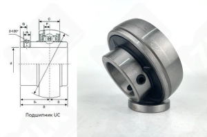 Подшипник 480311UC (UC311) шариковый 55-120-66 мм