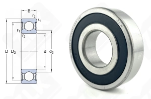 Подшипник 180307 (80) (63072RSC4) радиальный шариковый 35-80-21 мм