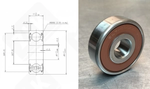 Подшипник B17-99T1XDDG8CM радиальный шариковый 17-52-17 мм