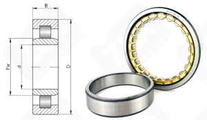 Подшипник 32116 Л (NU1016M) радиальный роликовый 80-125-22 мм