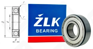 Подшипник 60205 (6205Z) радиальный шариковый 25-52-15 мм