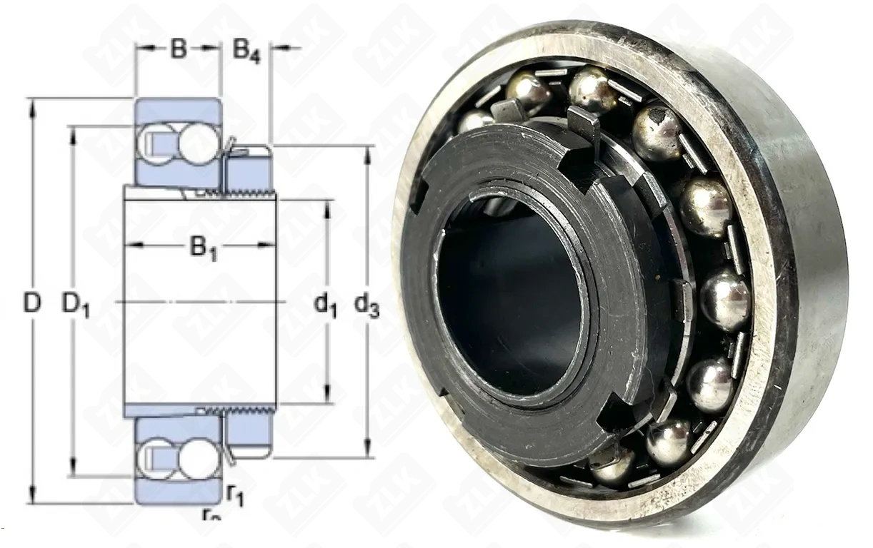 Подшипник шариковый 11306 (1307K+H307) 30×80×35 мм Россия