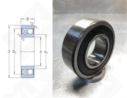 Подшипник 1503Е (2203E2RS1TN9) радиально-упорный шариковый 17-40-16 мм
