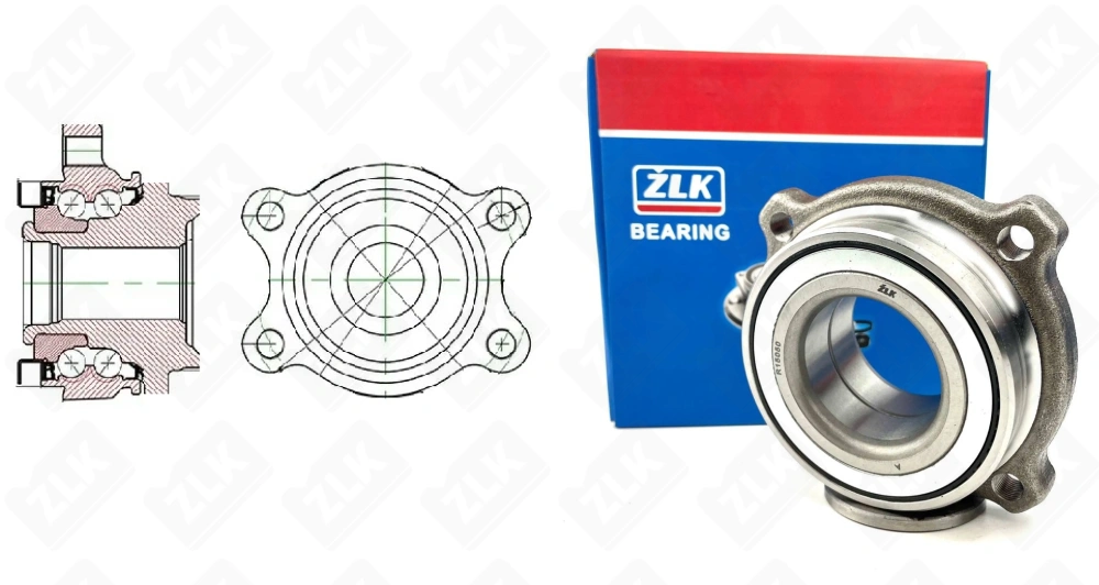 Подшипниковый ступичный узел R15050 радиально-упорный шариковый 45-125-41 мм