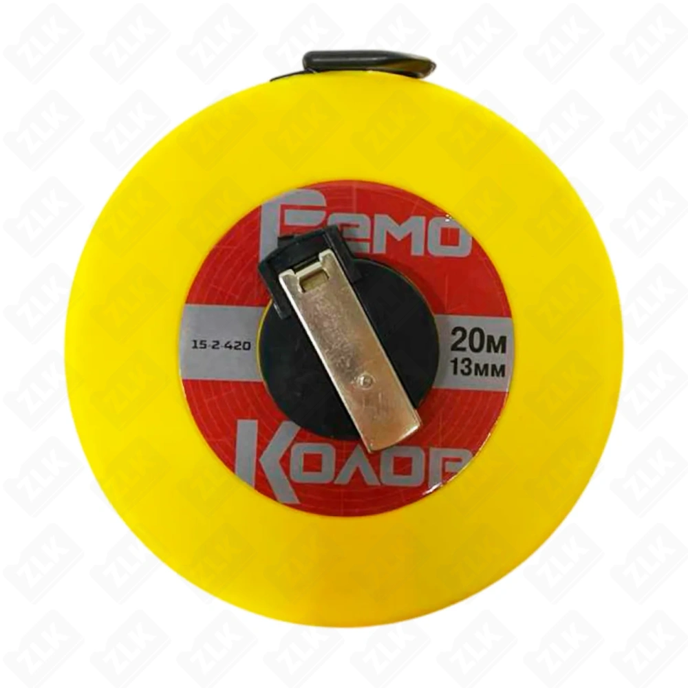 Рулетка 20 м геодезическая лента ПВХ  