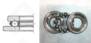 Подшипник 958108 упорный шариковый 40-60-68 мм