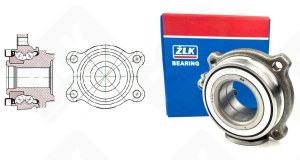 Подшипниковый ступичный узел R15050 радиально-упорный шариковый 45-125-41 мм