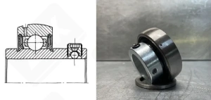Подшипник 480207SA (YET207) шариковый 35-72-38,9 мм