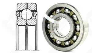 Подшипник 126805 E (QJ305) радиально-упорный шариковый 25-62-17 мм