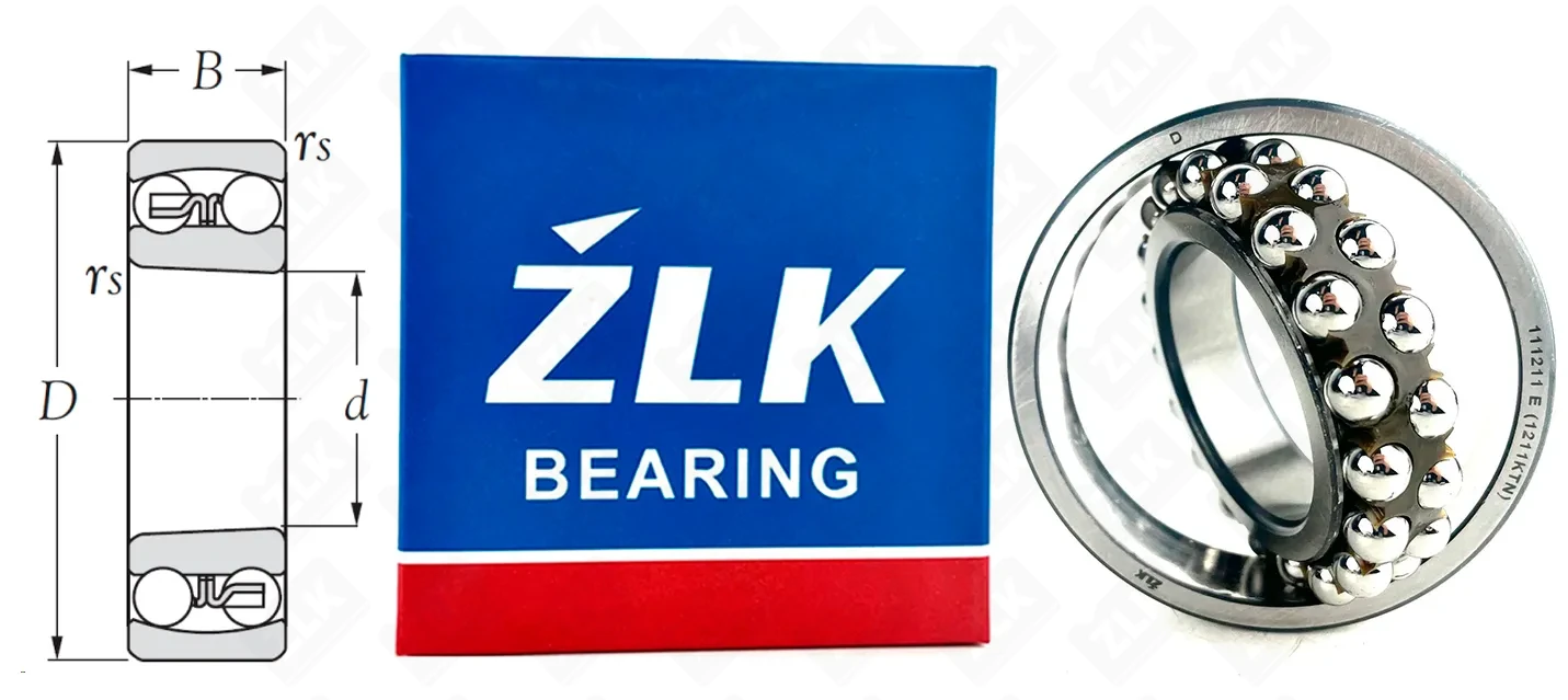 Подшипник шариковый 111211 Е (1211KTN) 55×100×21 мм ZLK