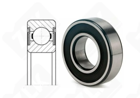 Подшипник 1000801 2RS (618012RS,68012RS) радиальный шариковый 12-21-5 мм