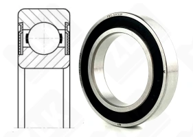 Подшипник 1000907 2RS (619072RS,69072RS) радиальный шариковый 35-55-10 мм