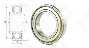 Подшипник 80110 (6010ZZE) радиальный шариковый 50-80-16 мм