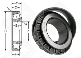 Подшипник 3007211 (33211) радиально-упорный роликовый конический 55-100-35 мм