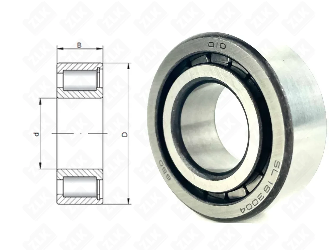 Подшипник роликовый  (SL183004) 20×42×26 мм OID