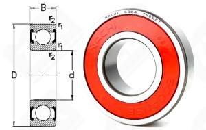 Подшипник 180104 (60042NSE9) радиальный шариковый 20-42-12 мм