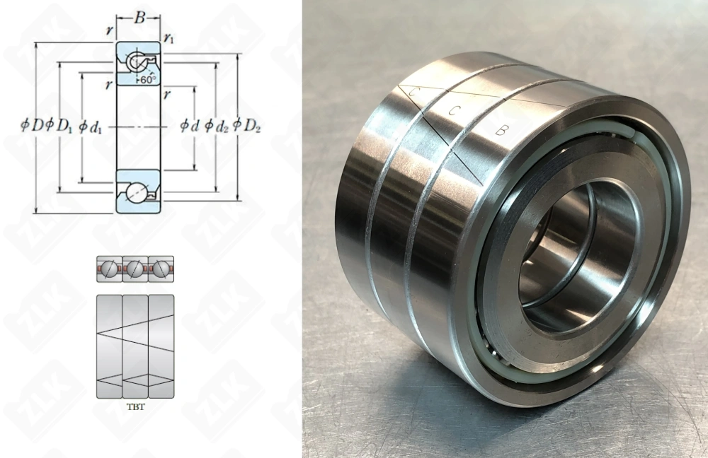 MM35BS72TM (аналогNachi35TAB07,FAG7602035TVP) триплекс TIMKEN (Станок ЧПУ, шпиндельный станок)