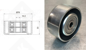 Подшипник PU107029RMXY радиальный шариковый 10-70-33 мм