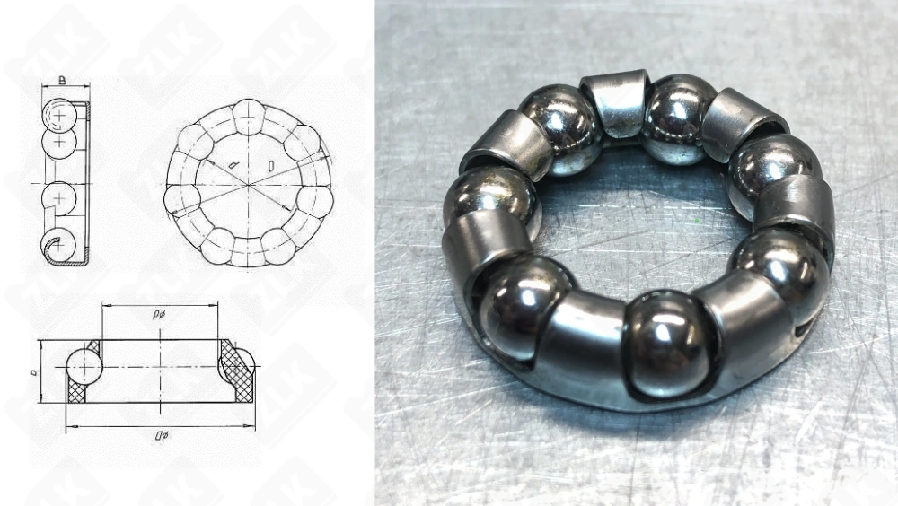 Подшипник 1/4"х7 шариков, d 25 мм велосипед