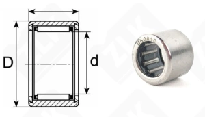 Подшипник СК081210 (HK0810) радиальный игольчатый 8-12-10 мм