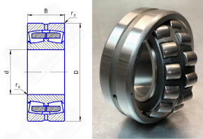 Подшипник 53506H (22206EW33) радиальный роликовый самоустанавливающийся 30-62-20 мм