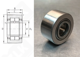Подшипник NUTR17 радиальный игольчатый 17-40-20/21 мм