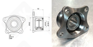 Подшипниковый ступичный узел 30BWK10G3Y01 радиально-упорный шариковый 30-68-51,8 мм