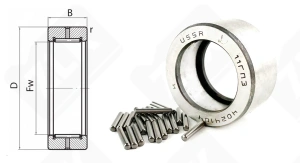 Подшипник 4024104 (RNAV4004) радиальный игольчатый 28-42-22 мм