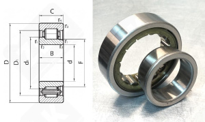 Подшипник 42520 Е (NJ2220TVP) радиальный роликовый 100-180-46 мм